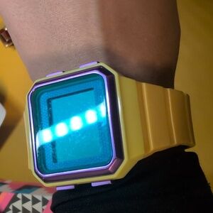 Dopamine Bold Yellow Pop Color Adidas Digital Watch-unisex